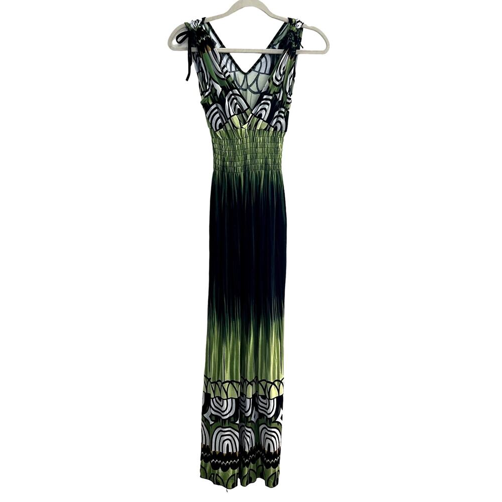 CHAMELEON Women's L Printed Ombre Floral Babydoll Y2k Fairy Smock Midi Dress